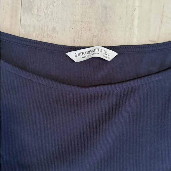 Stradivarius Dark Blue Casual Dress - Picture 5 of 7